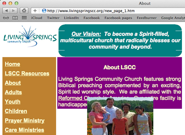 Living Springs website 2011 Living Springs website 2011